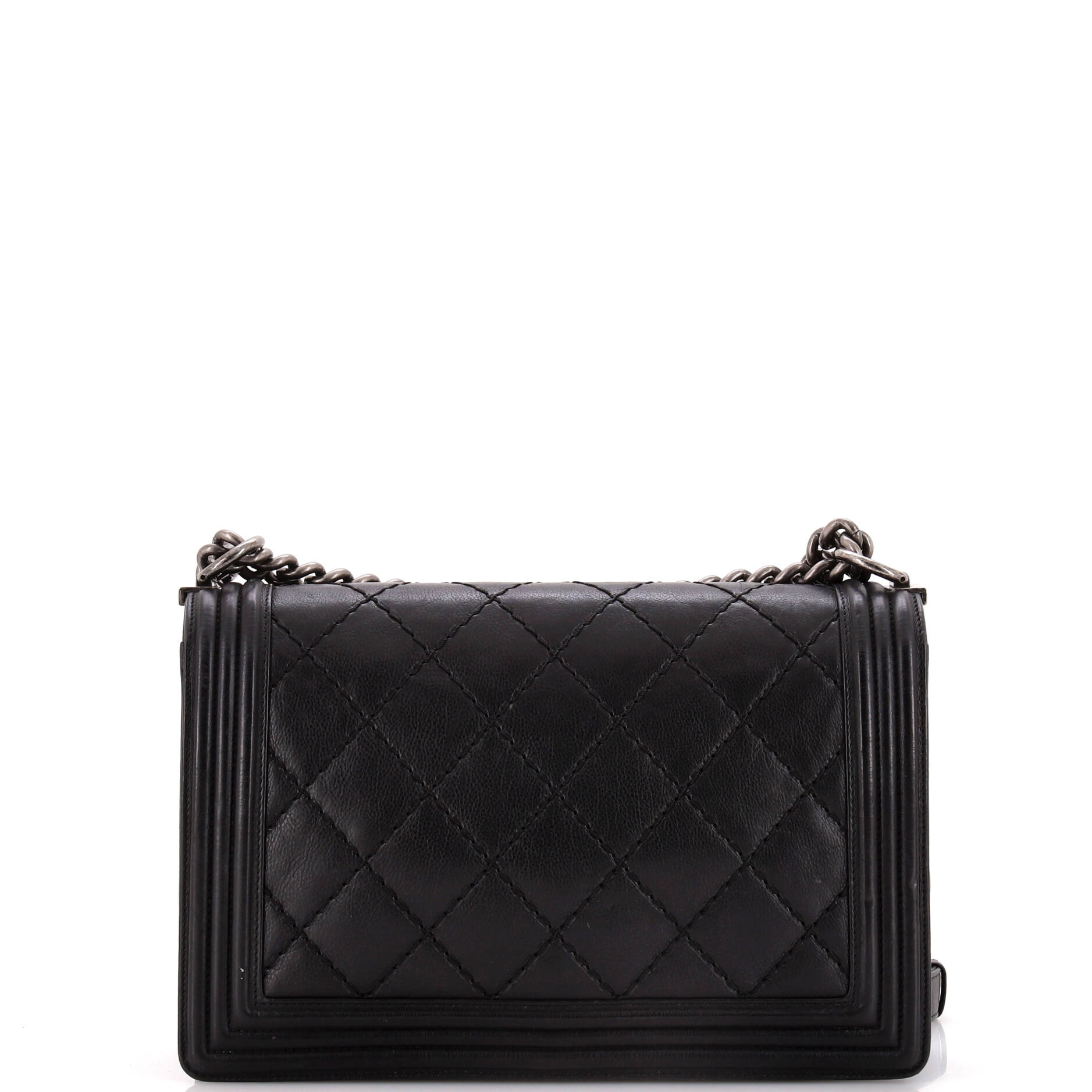 Stitch Boy Flap Bag Quilted Calfskin New Medium