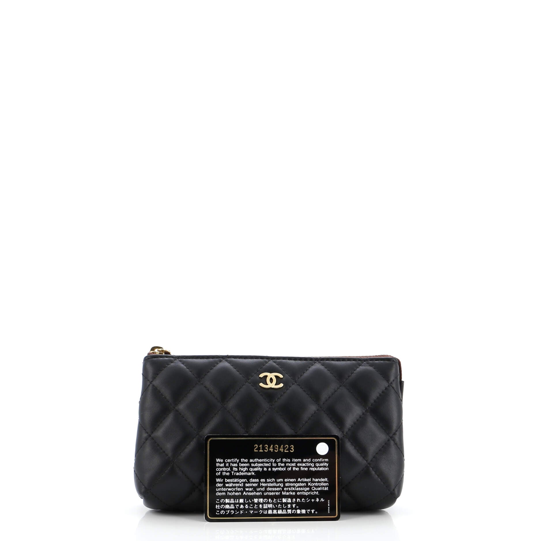 Zipped Pouch Quilted Lambskin Mini