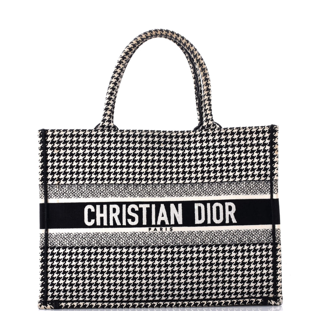 Book Tote Houndstooth Canvas Medium