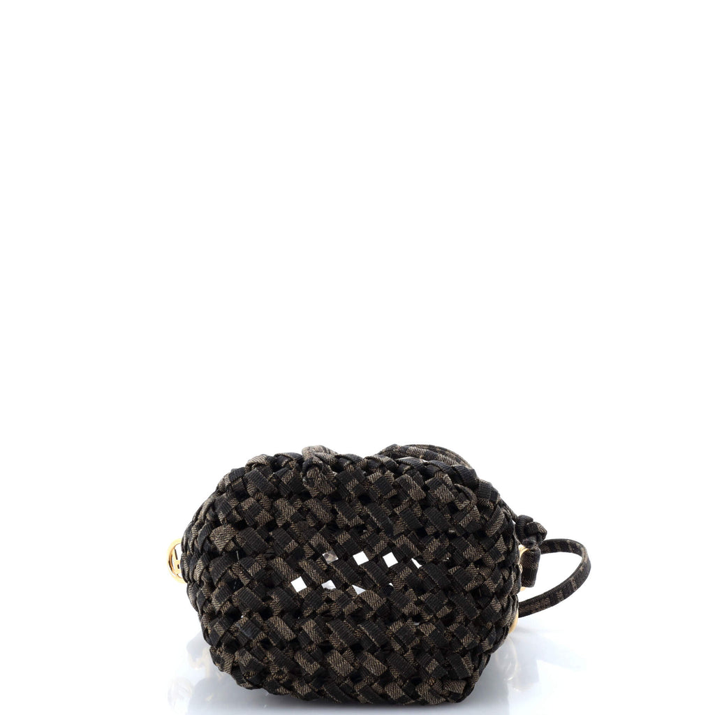 Mon Tresor Bucket Bag Jacquard Interlace Fabric Mini