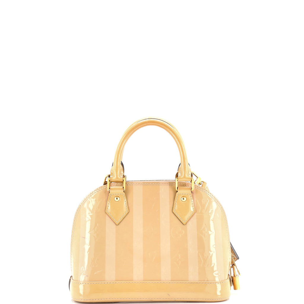 Alma Handbag Limited Edition Monogram Vernis Rayures BB