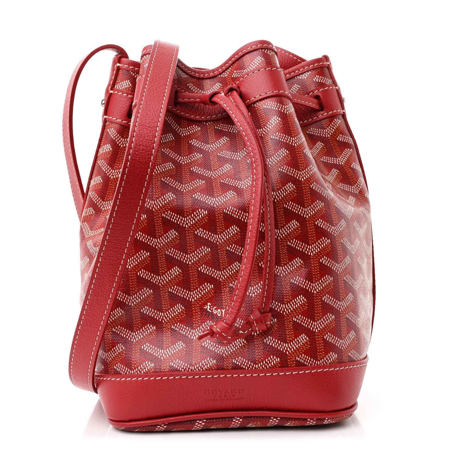 Goyardine Petit Flot Bucket Bag PM Red