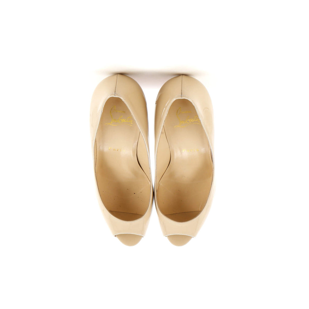 Women's Fetish Peep Pumps Patent 130