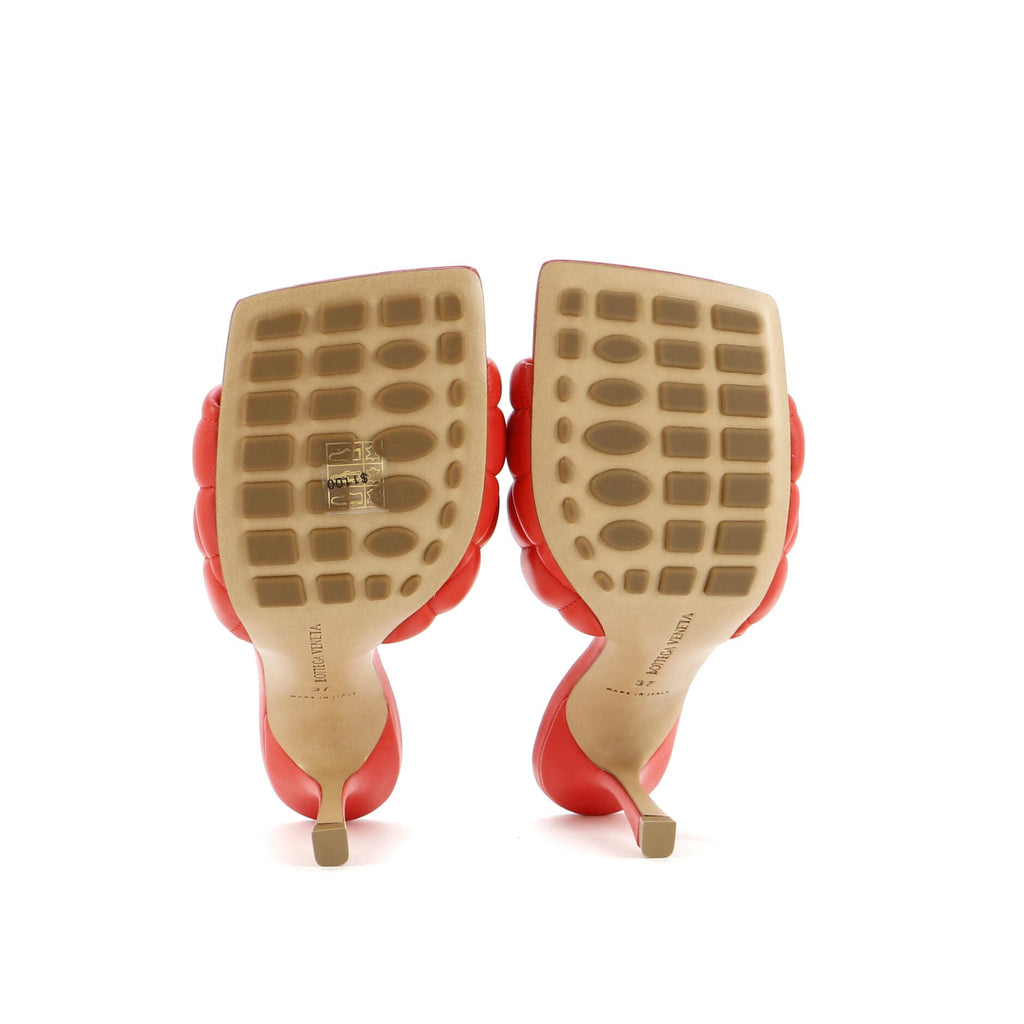 Women's The Padded Heeled Sandals Quilted Leather