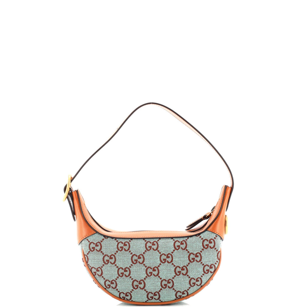 Ophidia Zip Hobo GG Coated Canvas with Leather Mini
