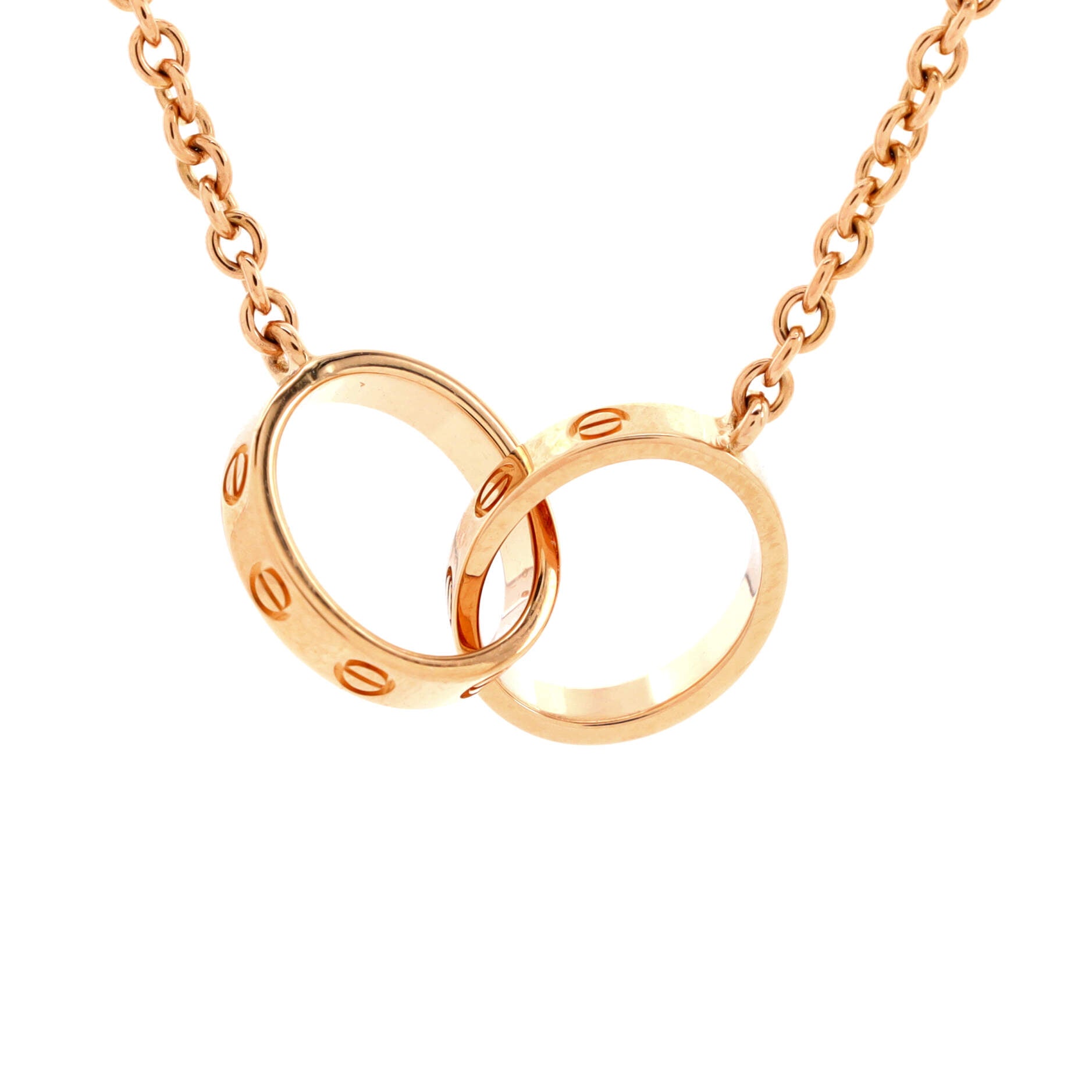 Love Interlocking Necklace 18K Rose Gold