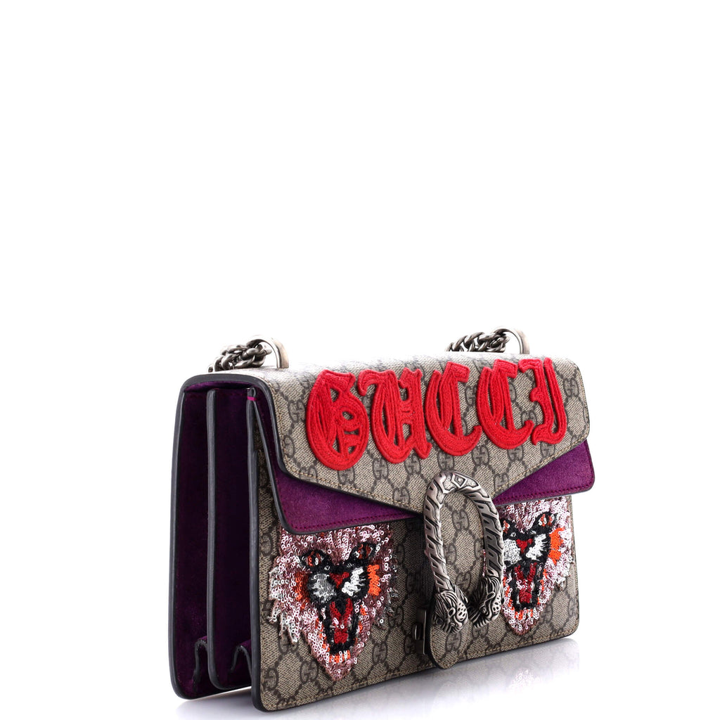 Dionysus Bag Embroidered GG Coated Canvas Small
