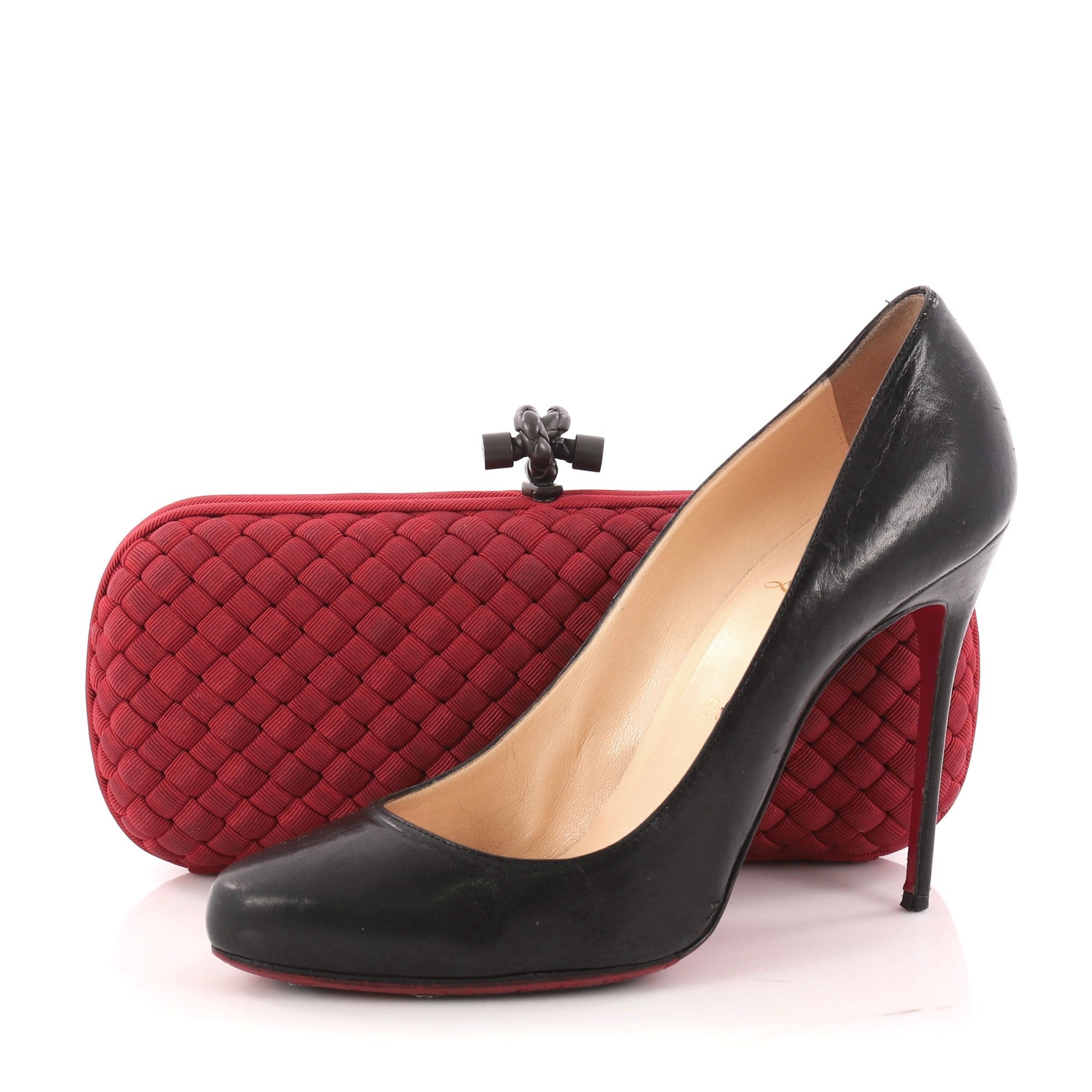 Box Knot Clutch Intrecciato Silk Faille Long