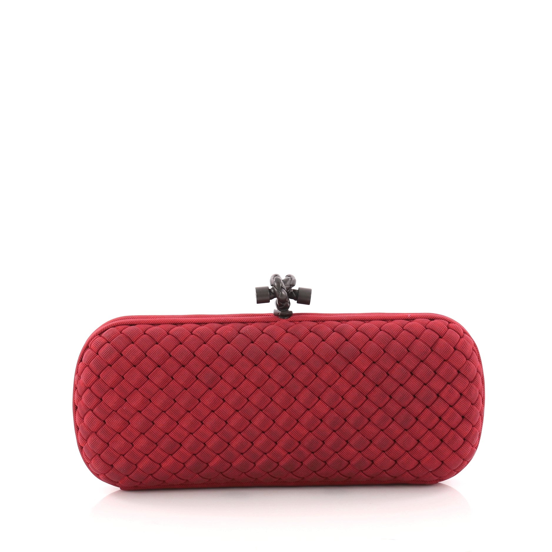Box Knot Clutch Intrecciato Silk Faille Long