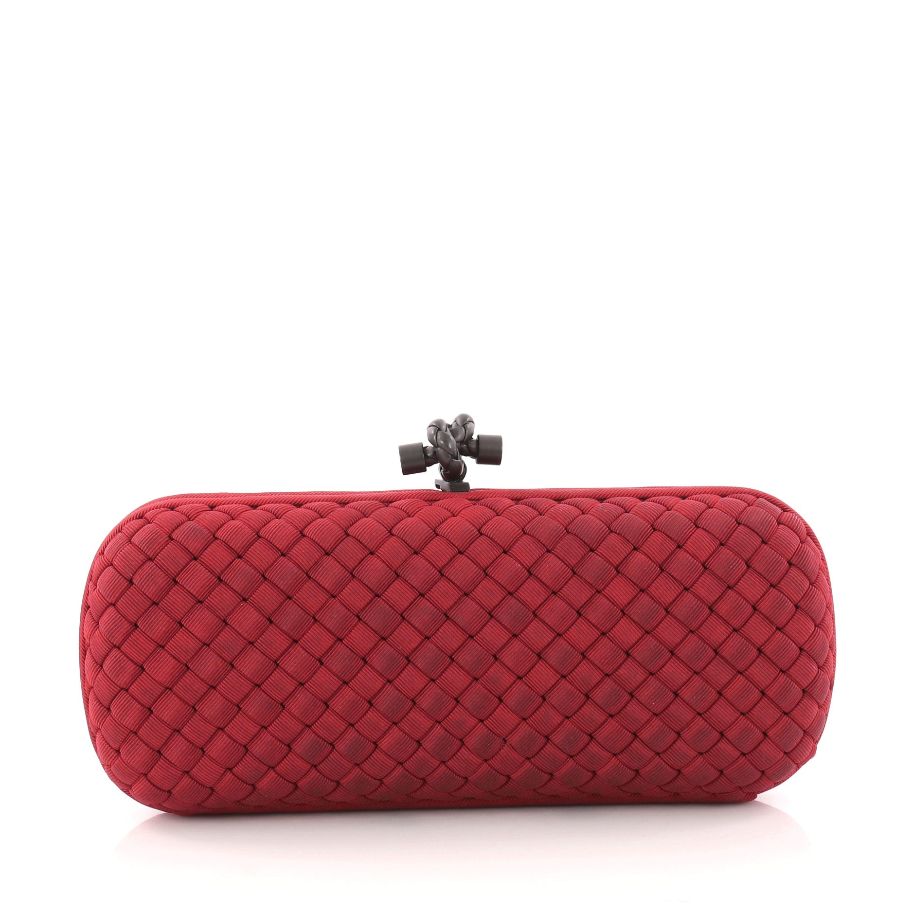 Box Knot Clutch Intrecciato Silk Faille Long