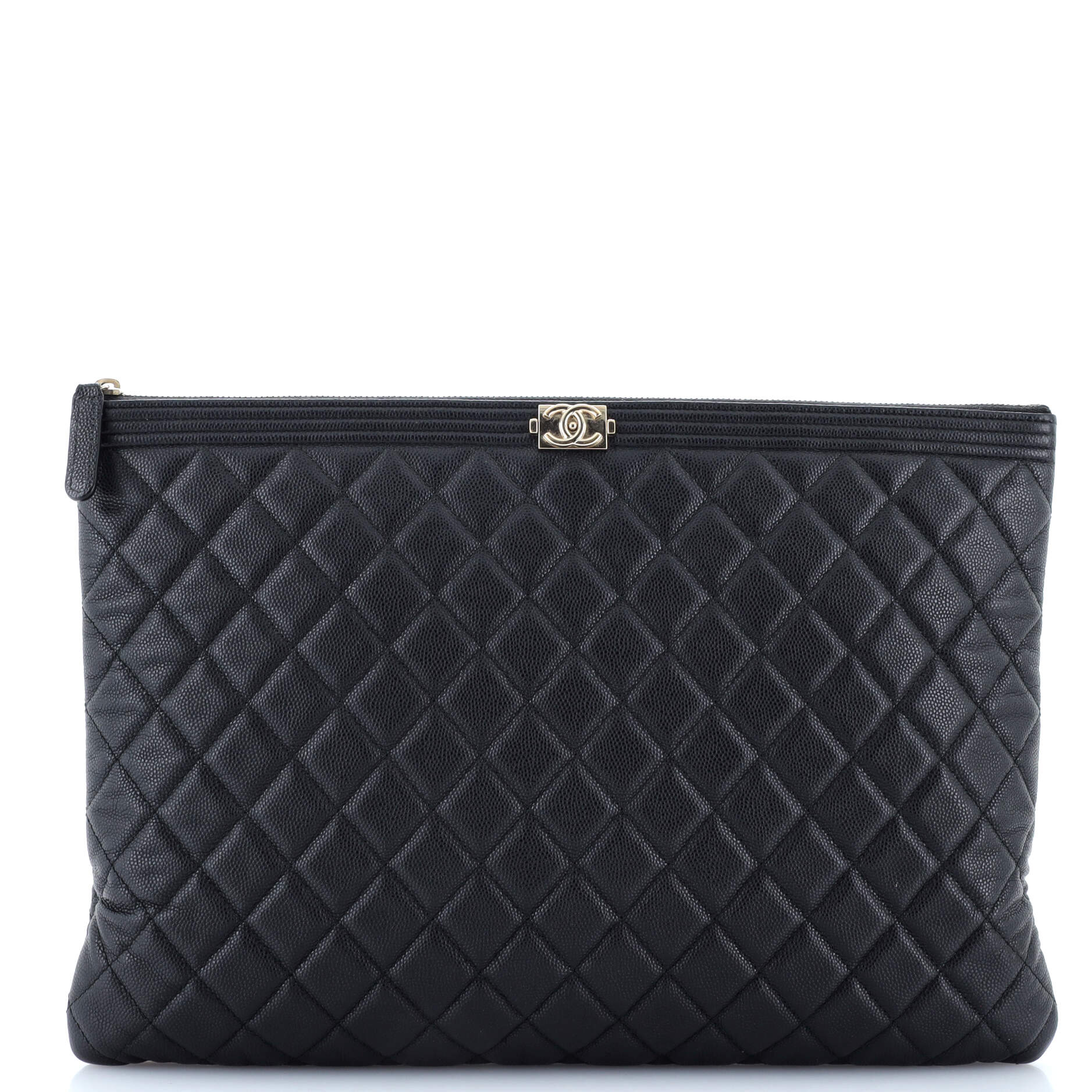 Boy O Case Clutch Quilted Caviar Large