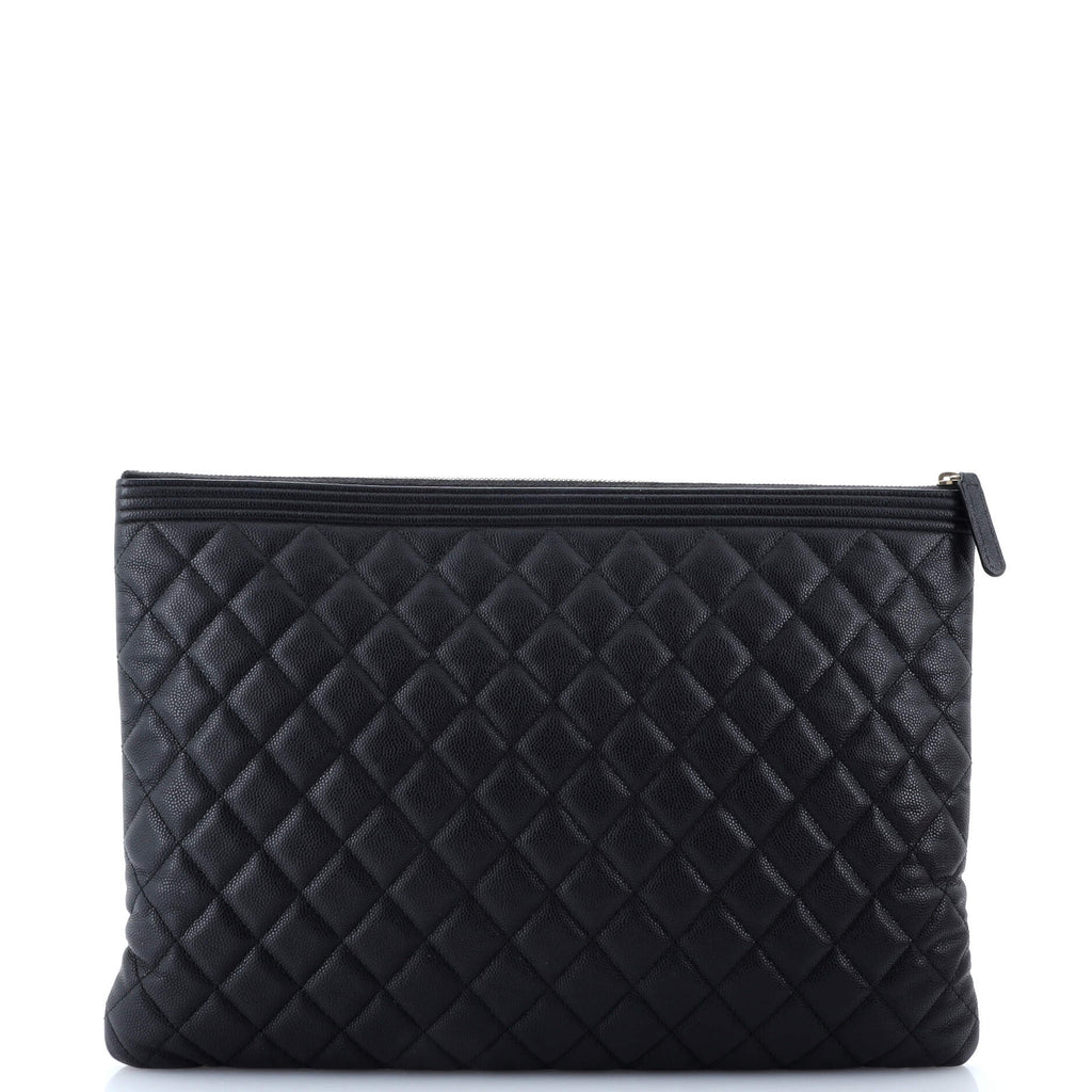 Boy O Case Clutch Quilted Caviar Large
