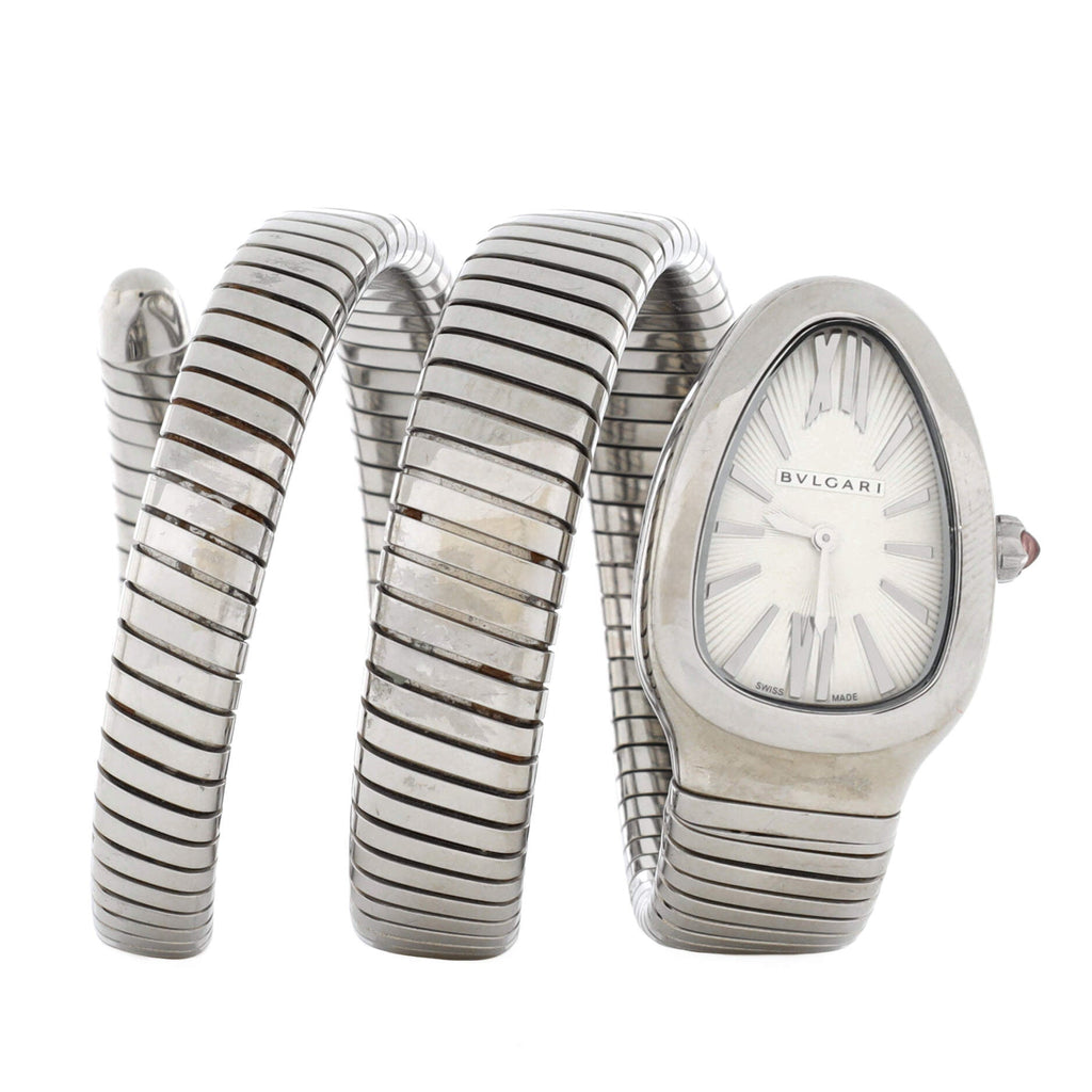 Serpenti Tubogas Double Spiral Quartz Watch Stainless Steel 23