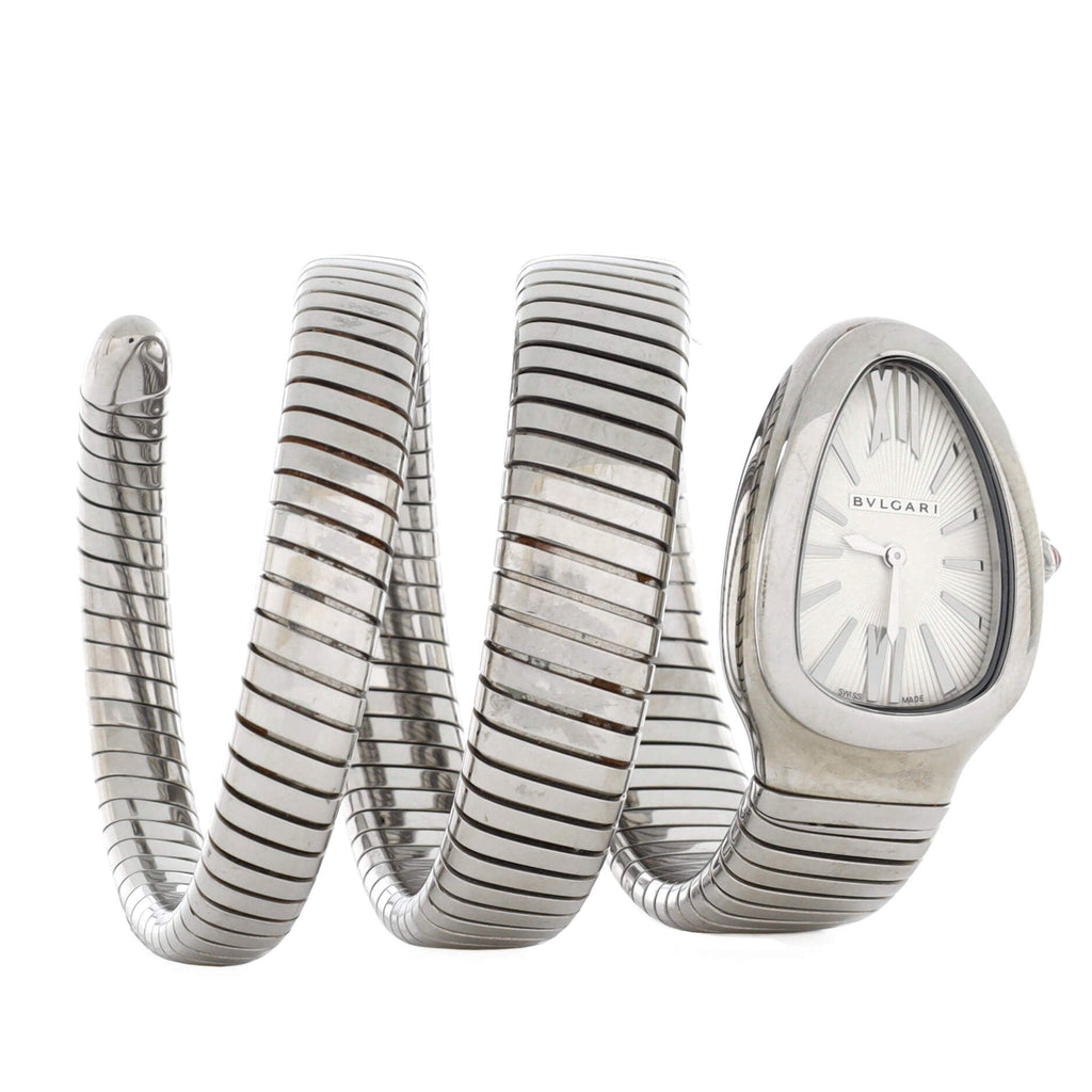 Serpenti Tubogas Double Spiral Quartz Watch Stainless Steel 23