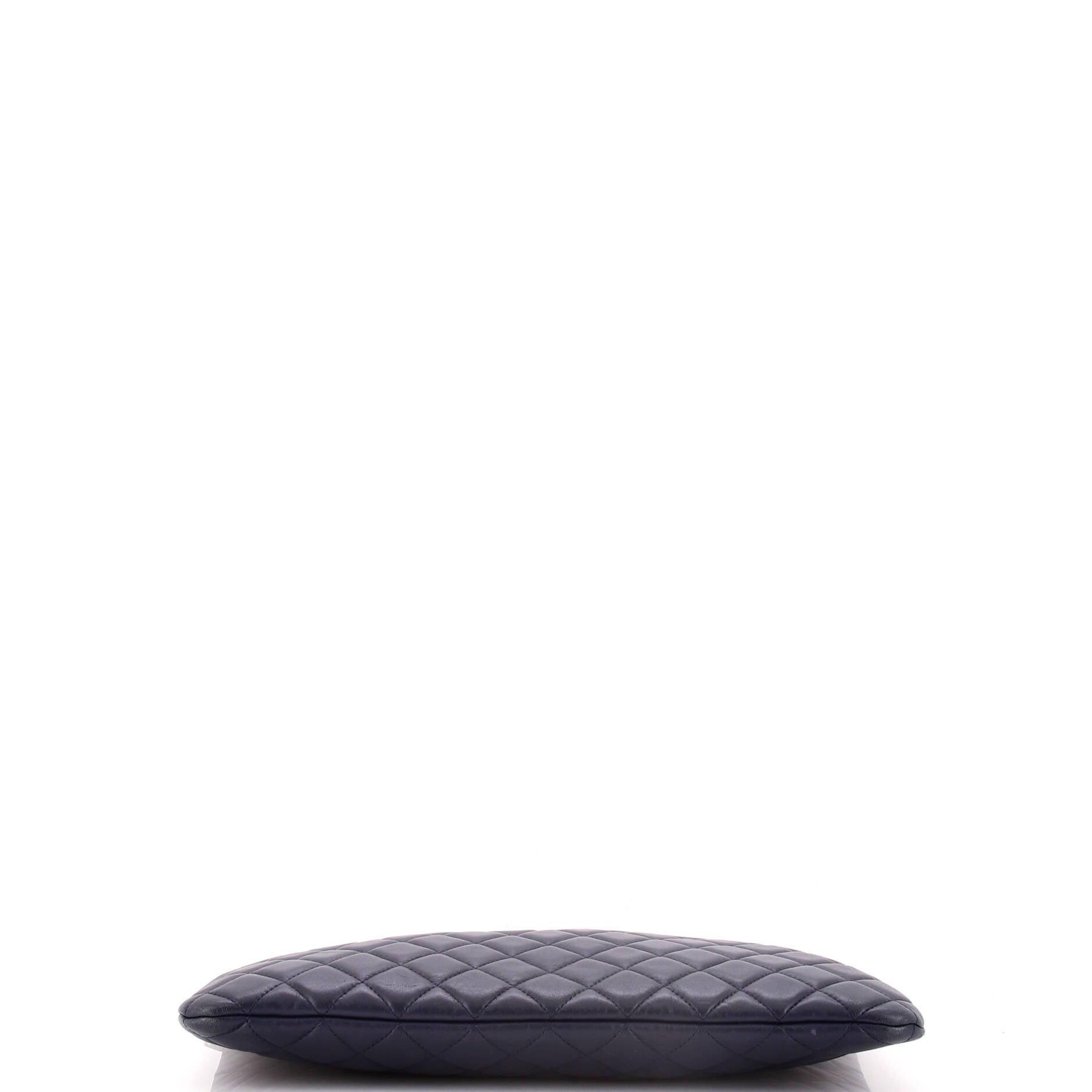 CC Casino O Case Clutch Quilted Lambskin Large