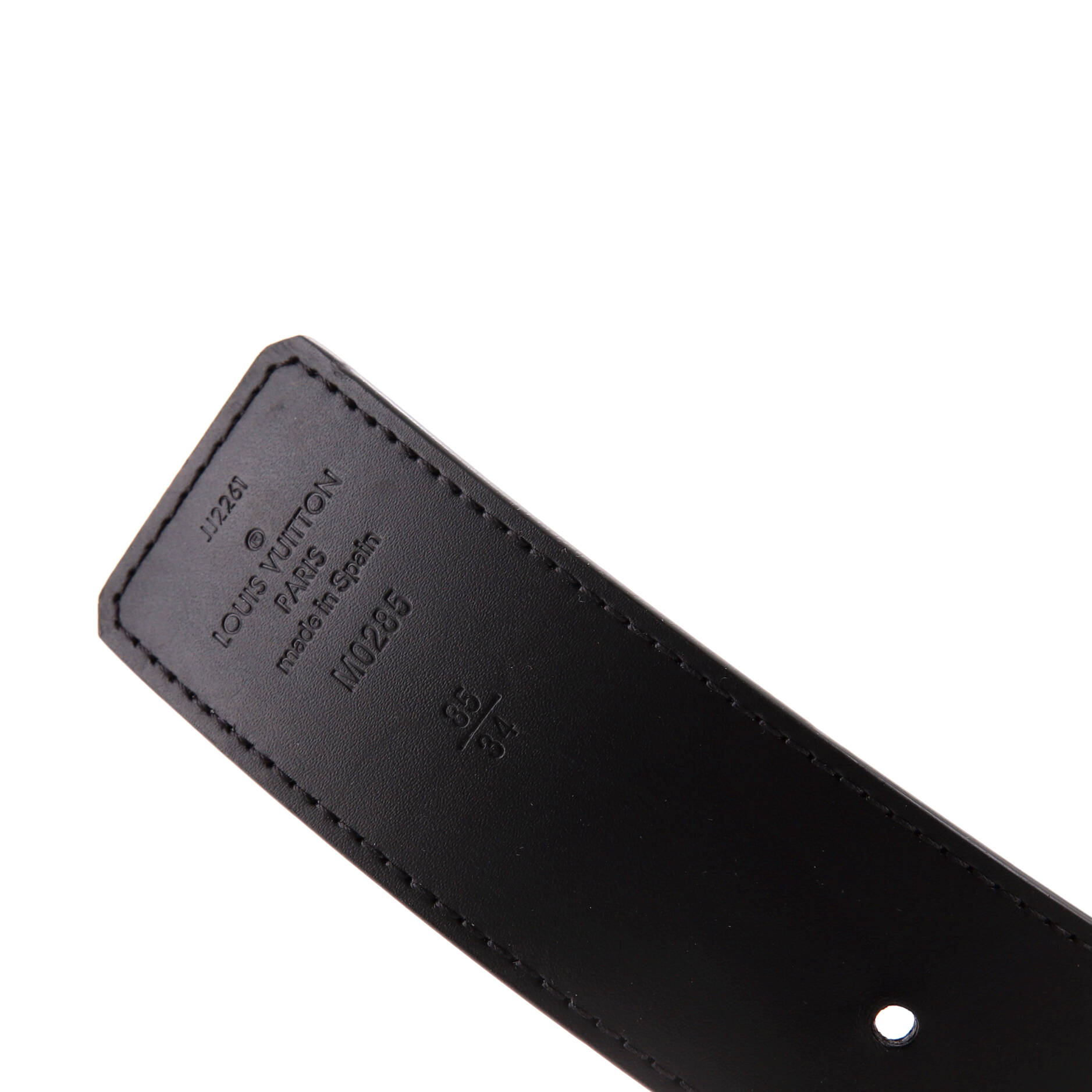 LV Initiales Reversible Belt Reverse Monogram Eclipse Canvas and Leather Wide 85