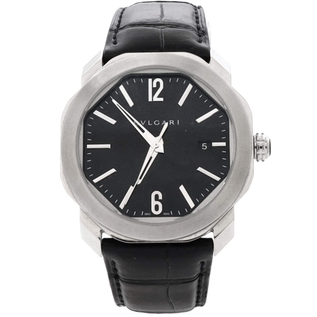 Octo Roma Automatic Watch Stainless Steel and Alligator 41