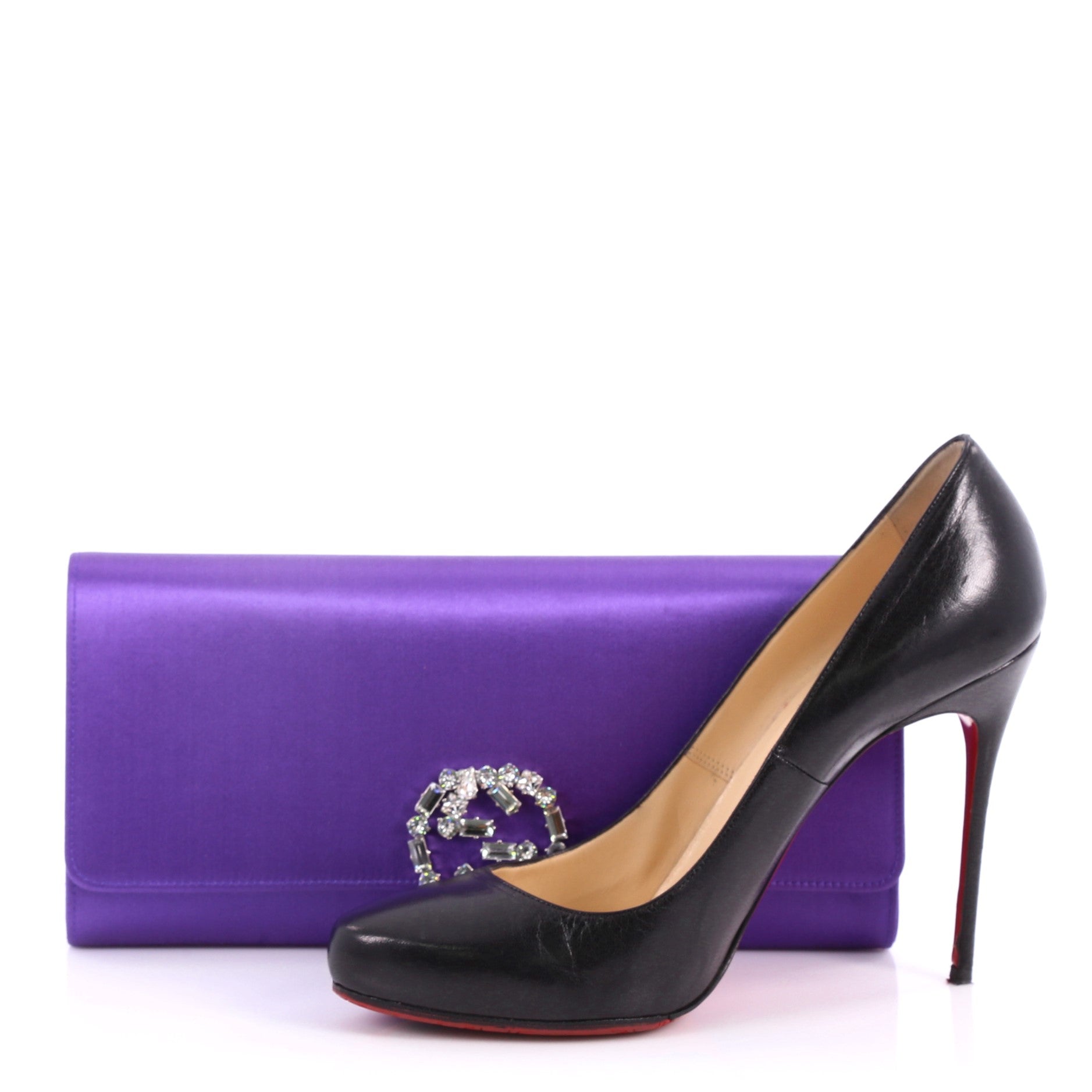GG Broadway Clutch Satin with Crystals