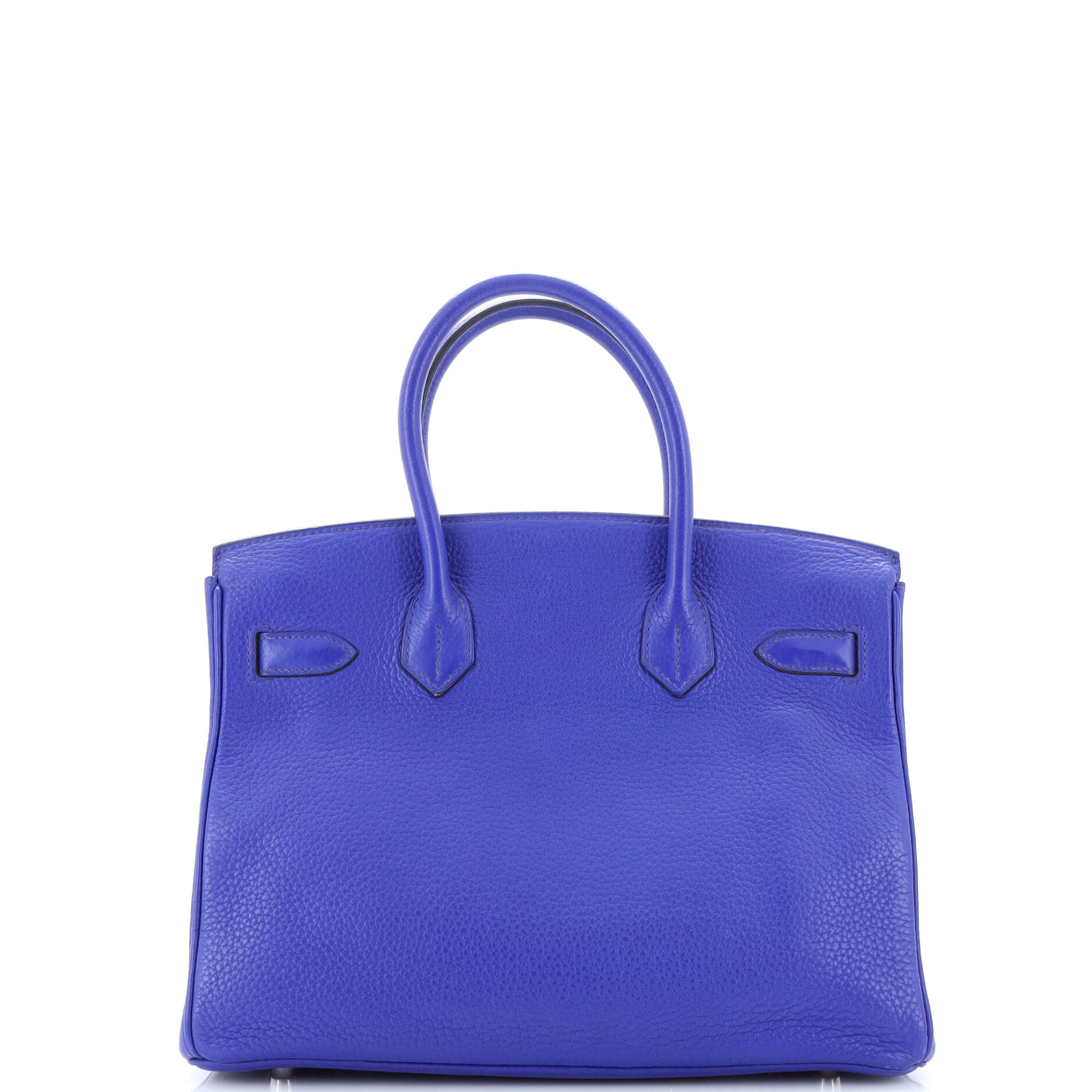 Birkin Handbag Bleu Electrique Clemence with Palladium Hardware 30