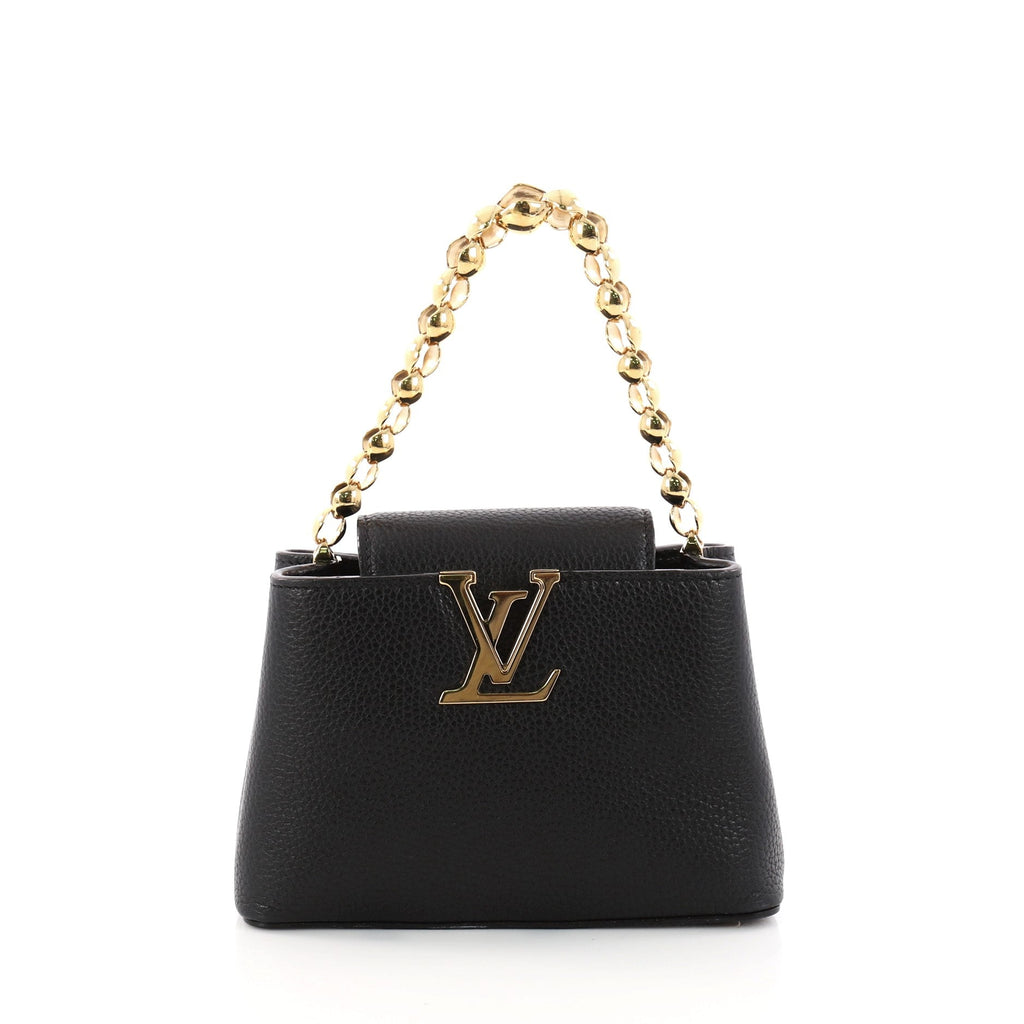 Chain Capucines Handbag Leather Mini