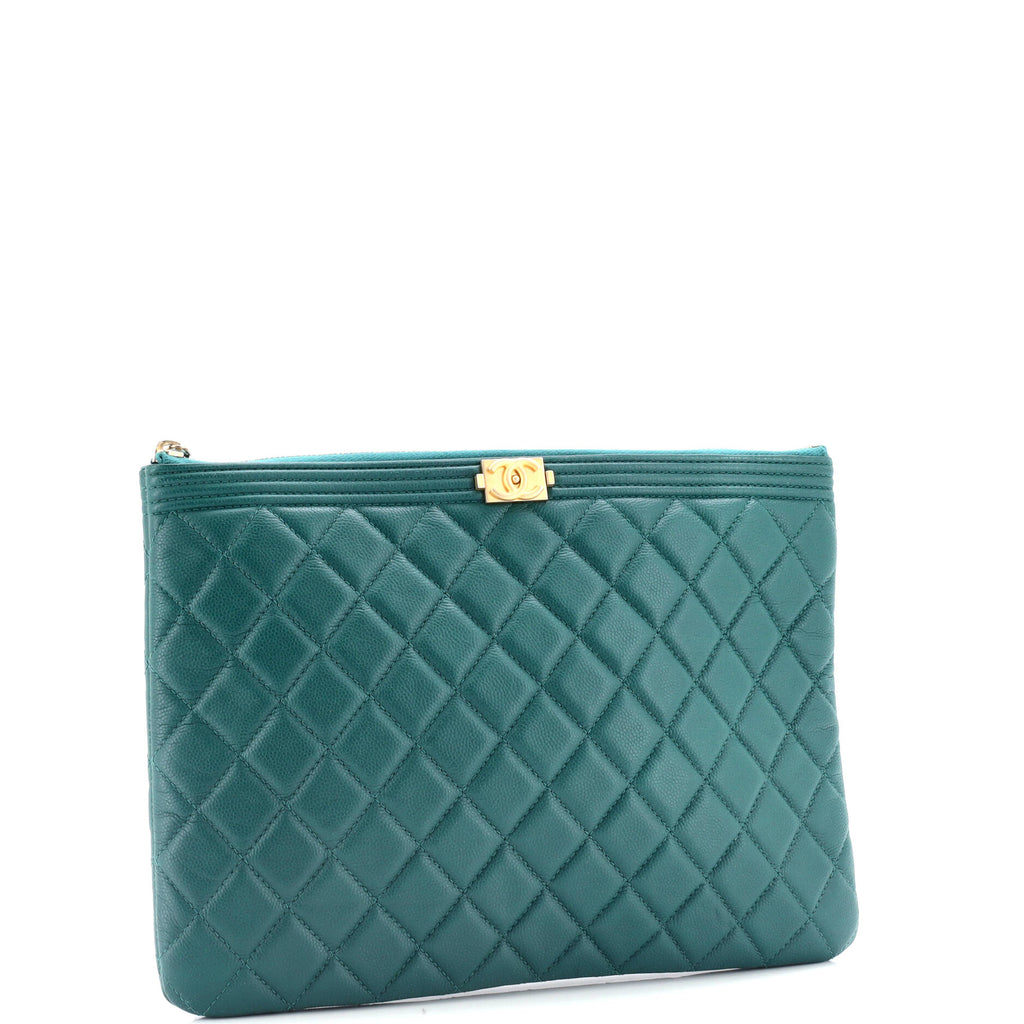 Boy O Case Clutch Quilted Caviar Medium