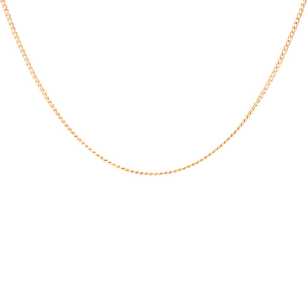 Curb Chain Necklace 18K Yellow Gold