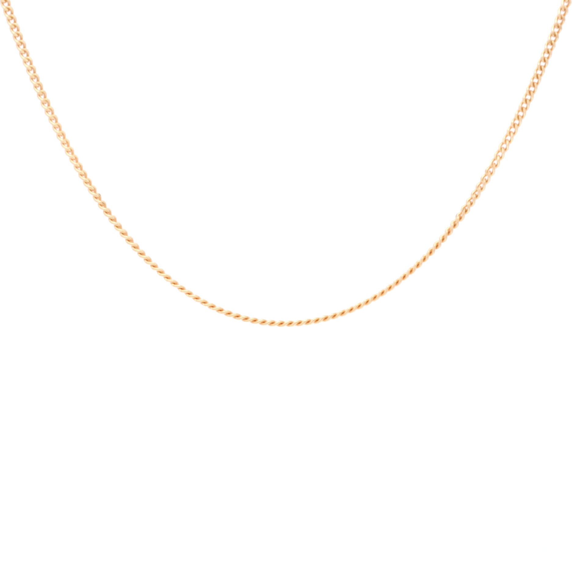 Curb Chain Necklace 18K Yellow Gold