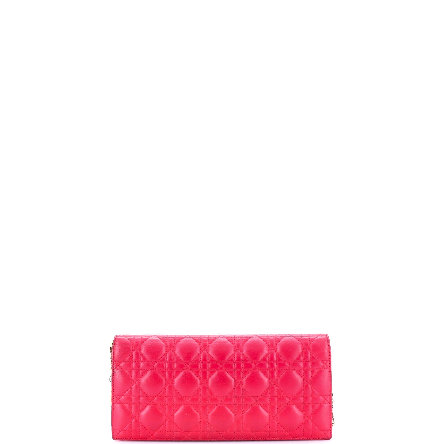 Lady Dior Convertible Chain Clutch Cannage Quilt Leather Long