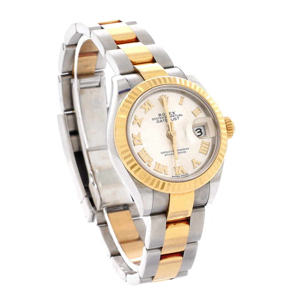 Oyster Perpetual Datejust Automatic Watch Stainless Steel and Yellow Gold 28