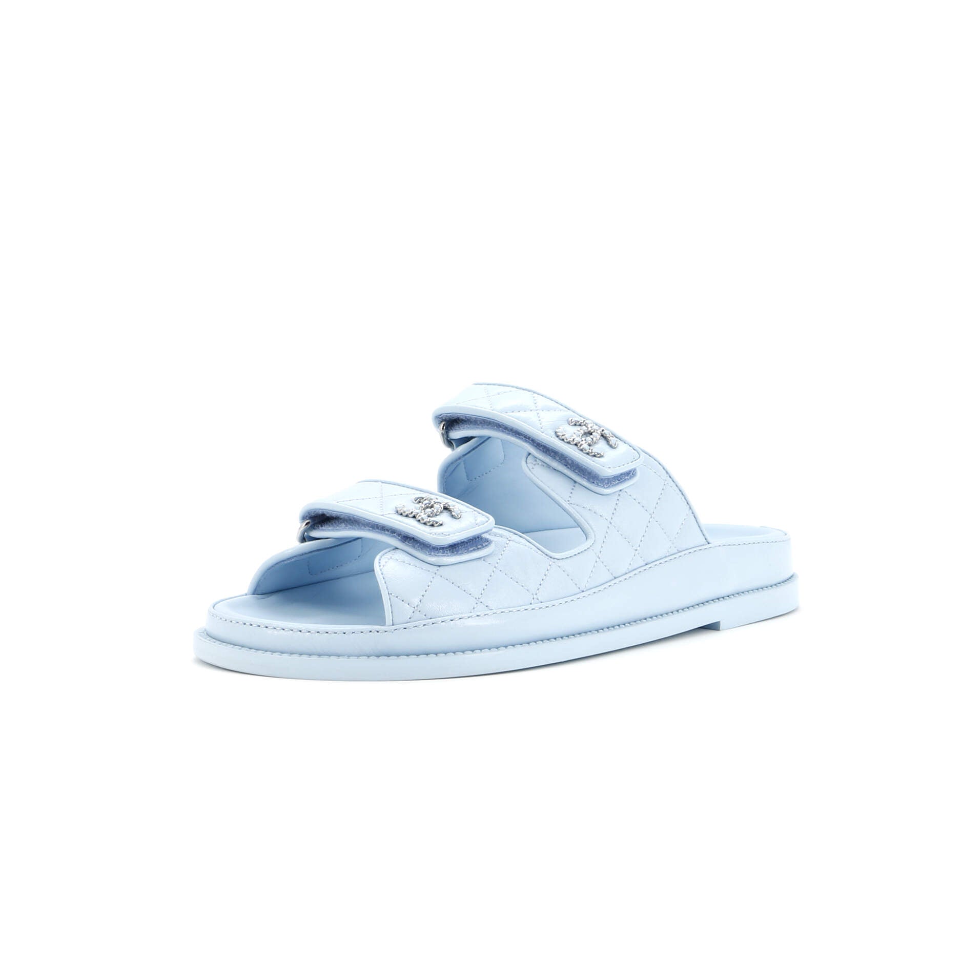 Women's Velcro Dad Sandals Quilted Leather