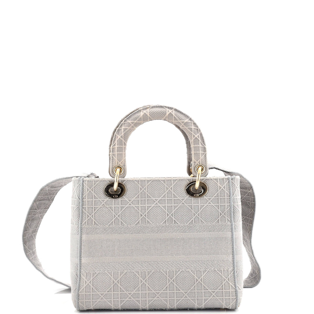 Lady D-Lite Bag Cannage Embroidered Canvas Medium