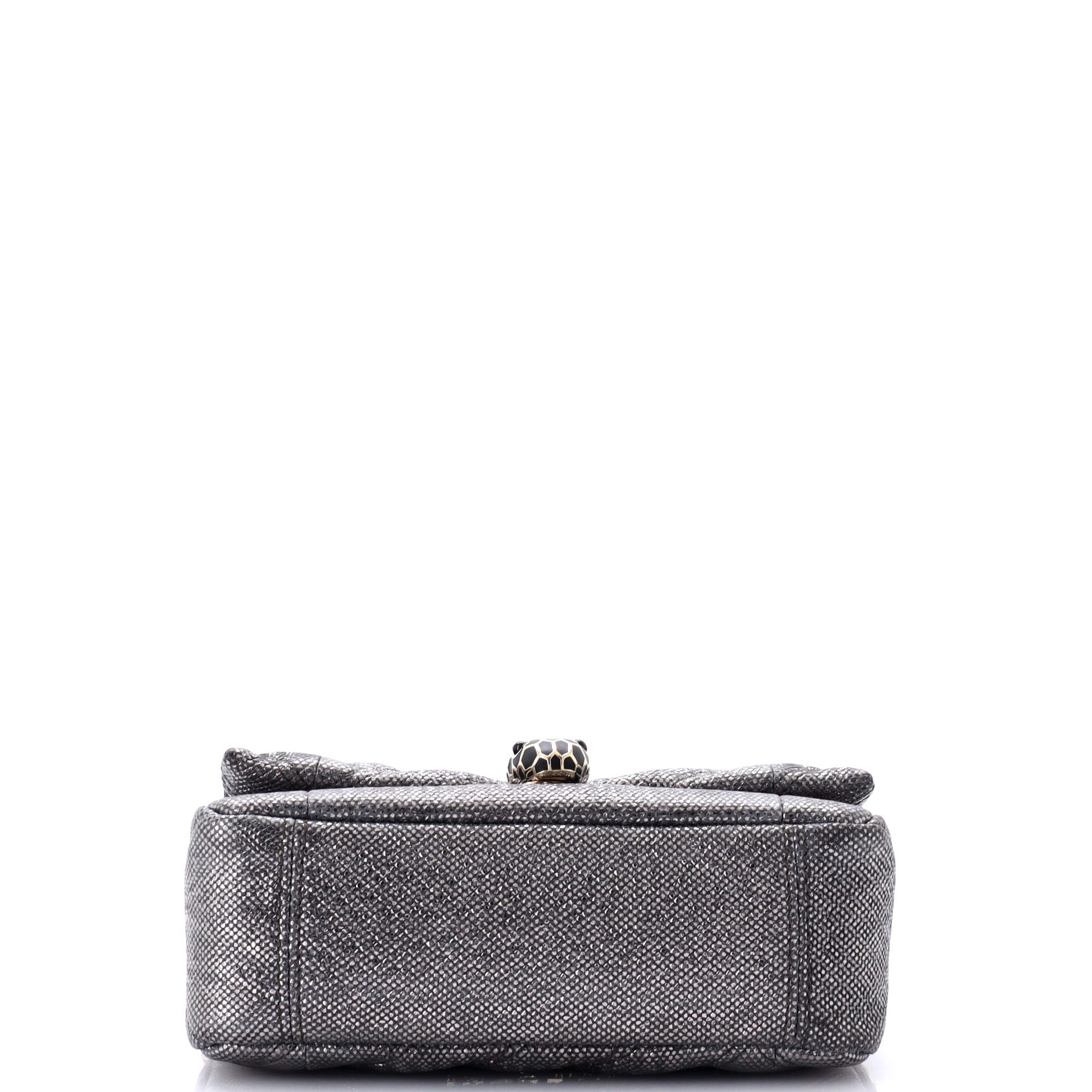 Serpenti Cabochon Shoulder Bag Diagonal Quilted Metallic Karung Small