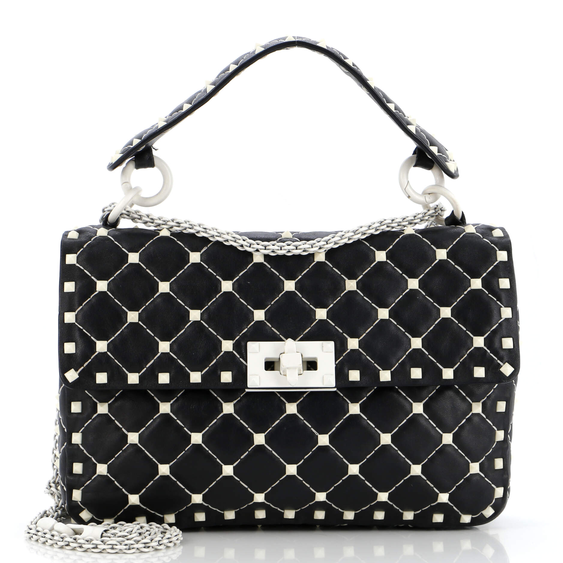 Rockstud Spike Flap Bag Quilted Leather Medium