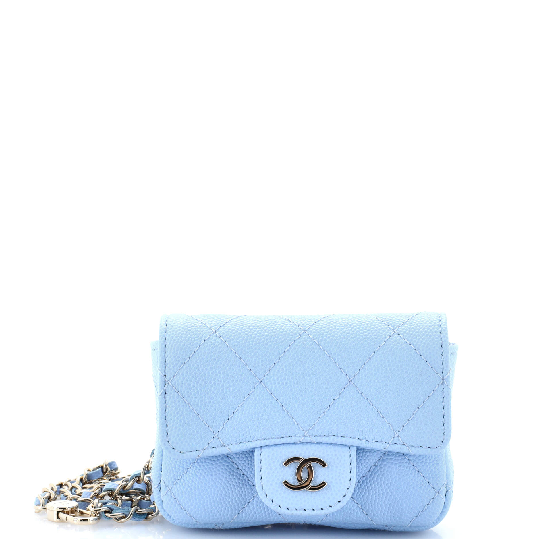 Classic Flap Chain Belt Bag Quilted Caviar Mini