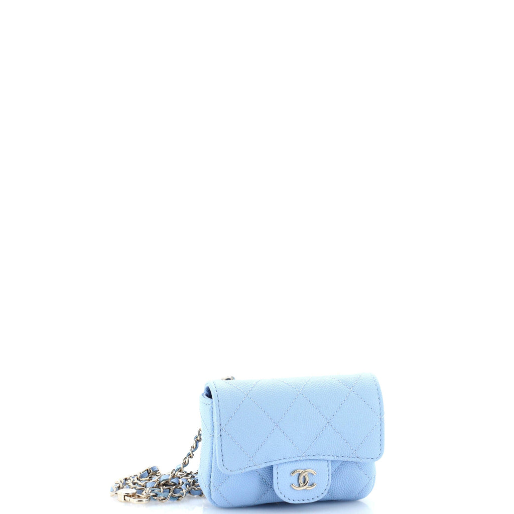 Classic Flap Chain Belt Bag Quilted Caviar Mini
