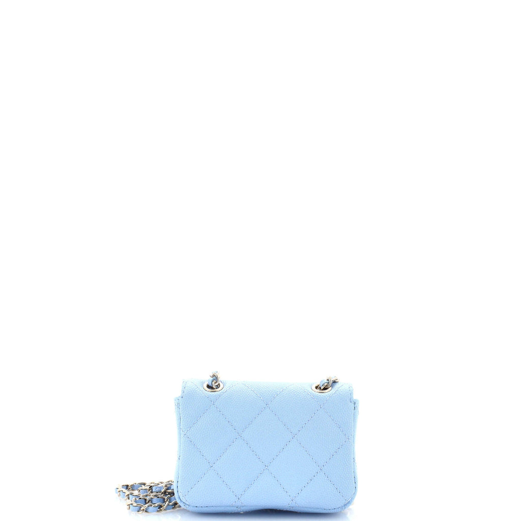 Classic Flap Chain Belt Bag Quilted Caviar Mini