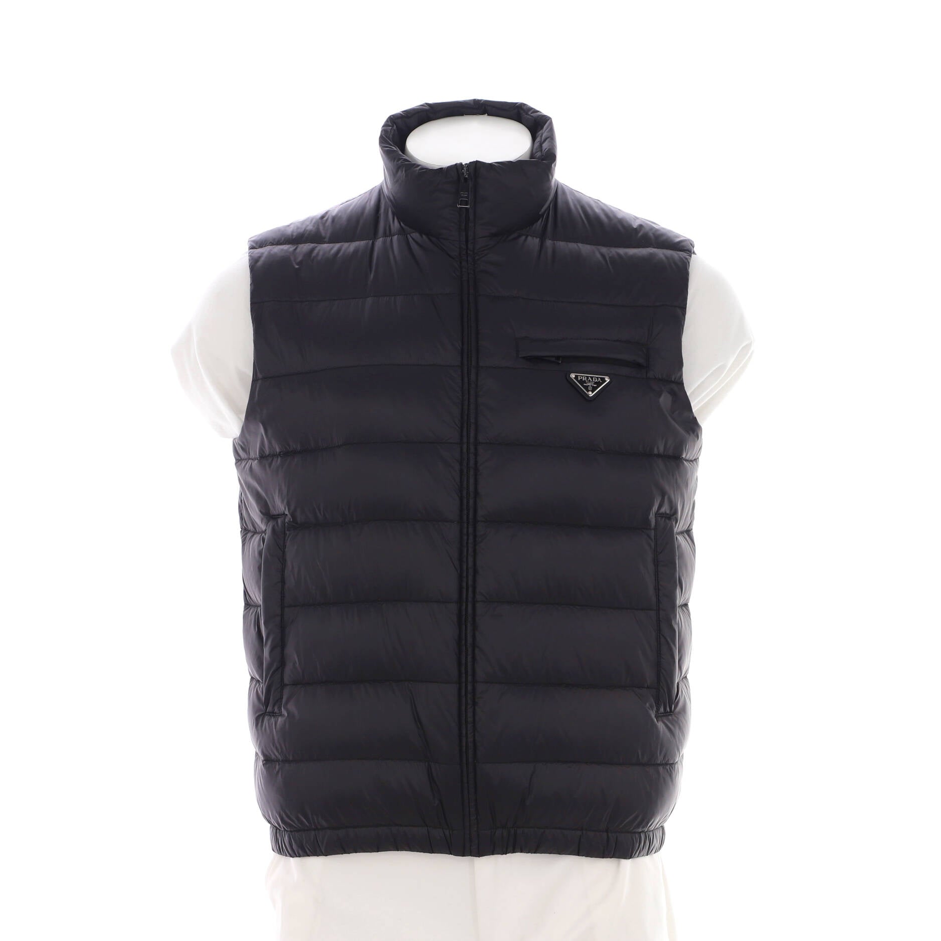 Men's Puffer Vest Quilted Nylon and Down