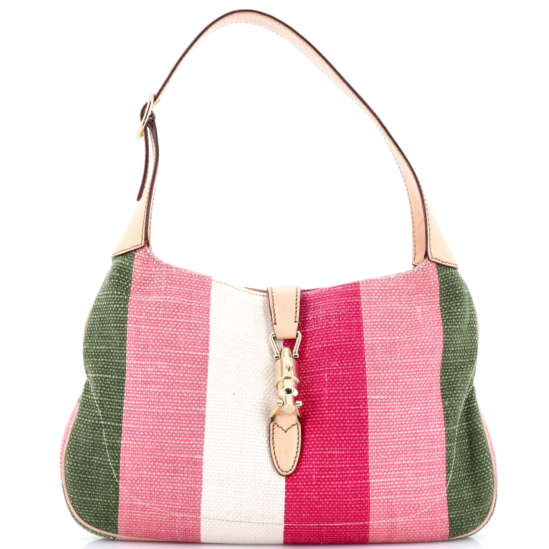 Jackie 1961 Hobo Straw with Leather Small