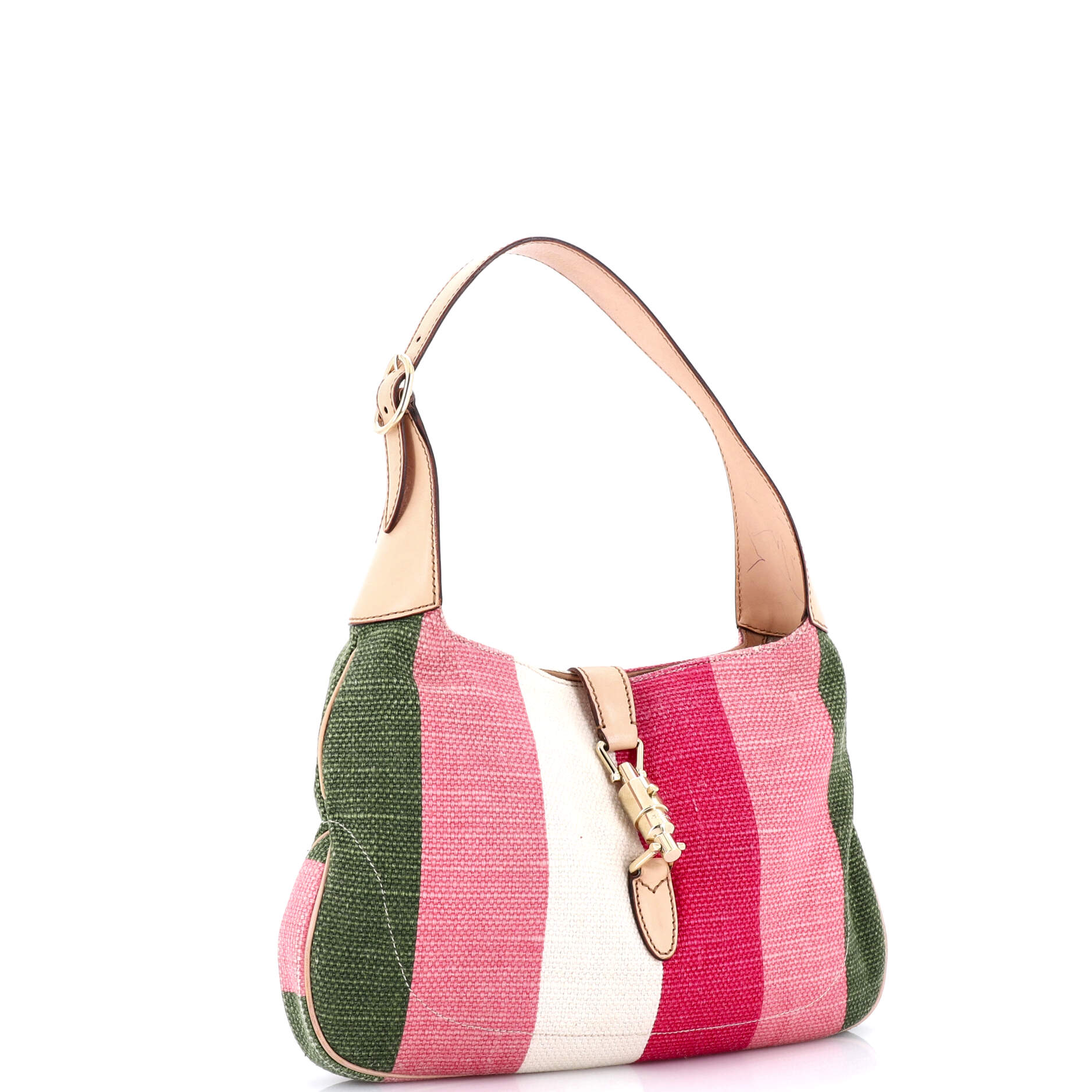 Jackie 1961 Hobo Straw with Leather Small