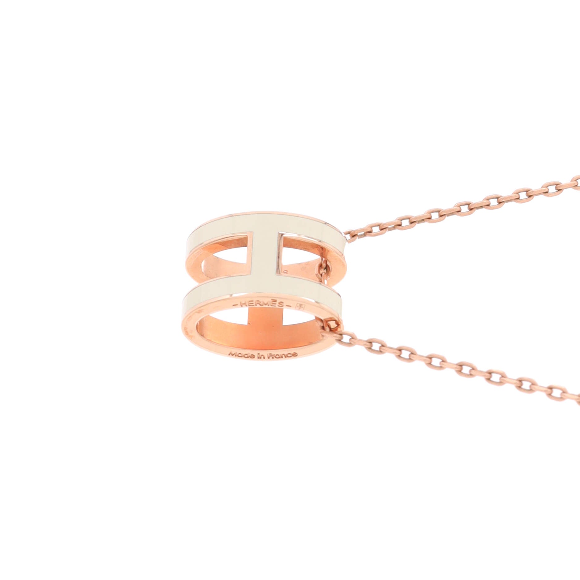 Pop H Pendant Chain Necklace Metal and Enamel