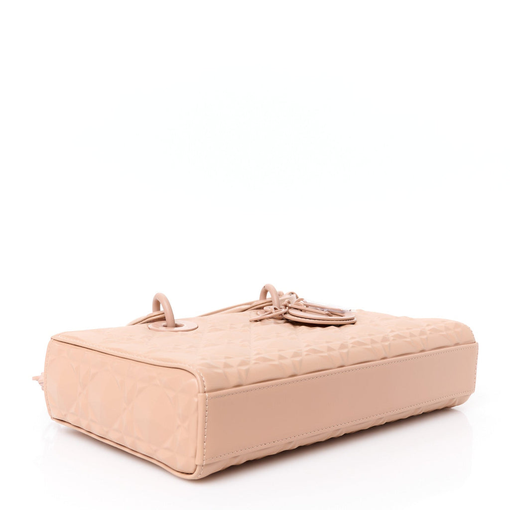 Calfskin Cannage Diamond Medium Lady D-Joy Rose Des Vents