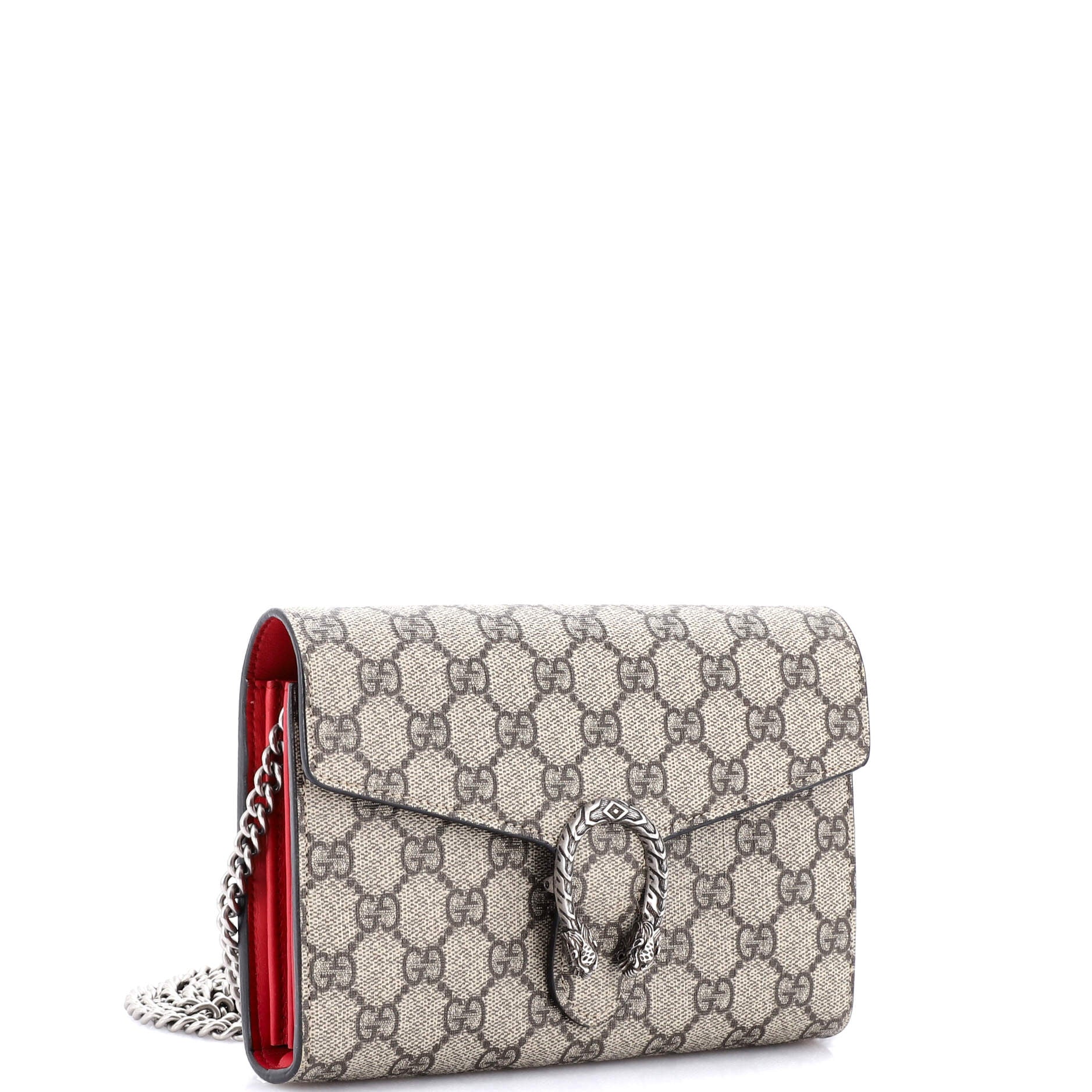 Dionysus Chain Wallet GG Coated Canvas Small