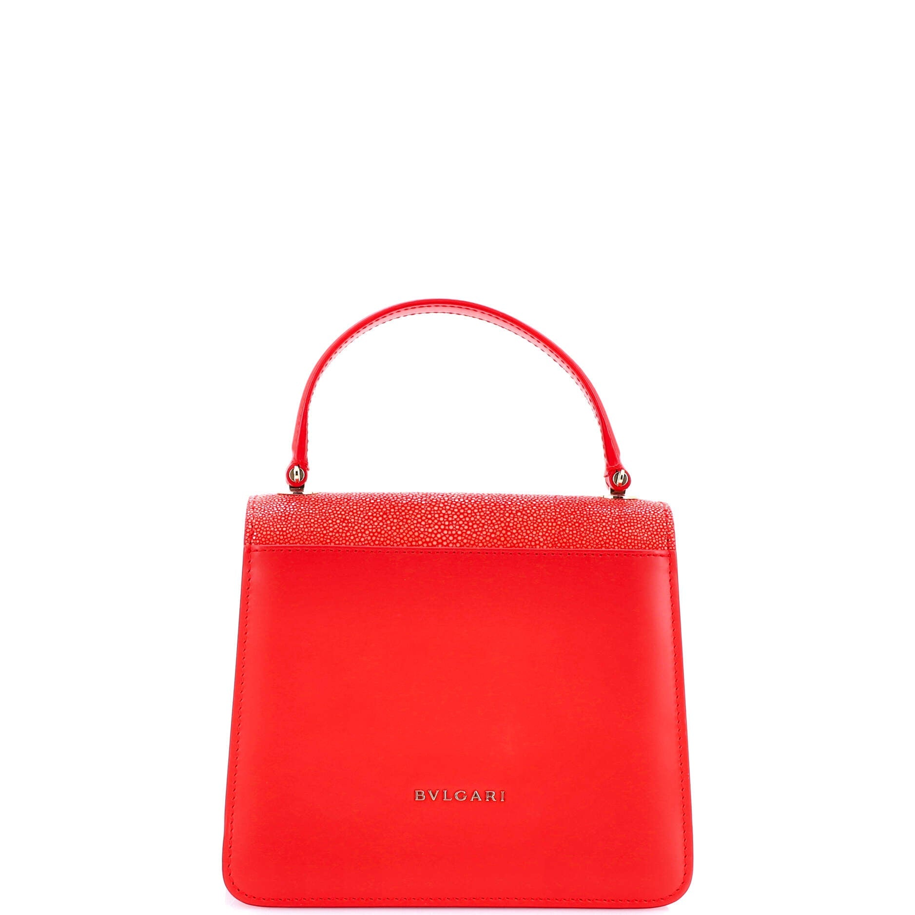 Serpenti Forever Top Handle Bag Leather and Stingray Small