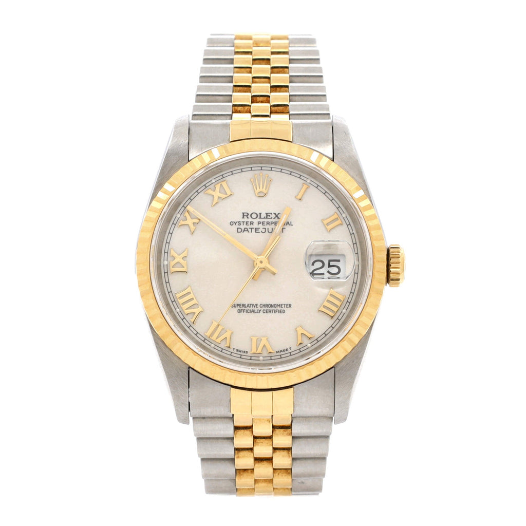 Oyster Perpetual Datejust Automatic Watch Stainless Steel and Yellow Gold 36