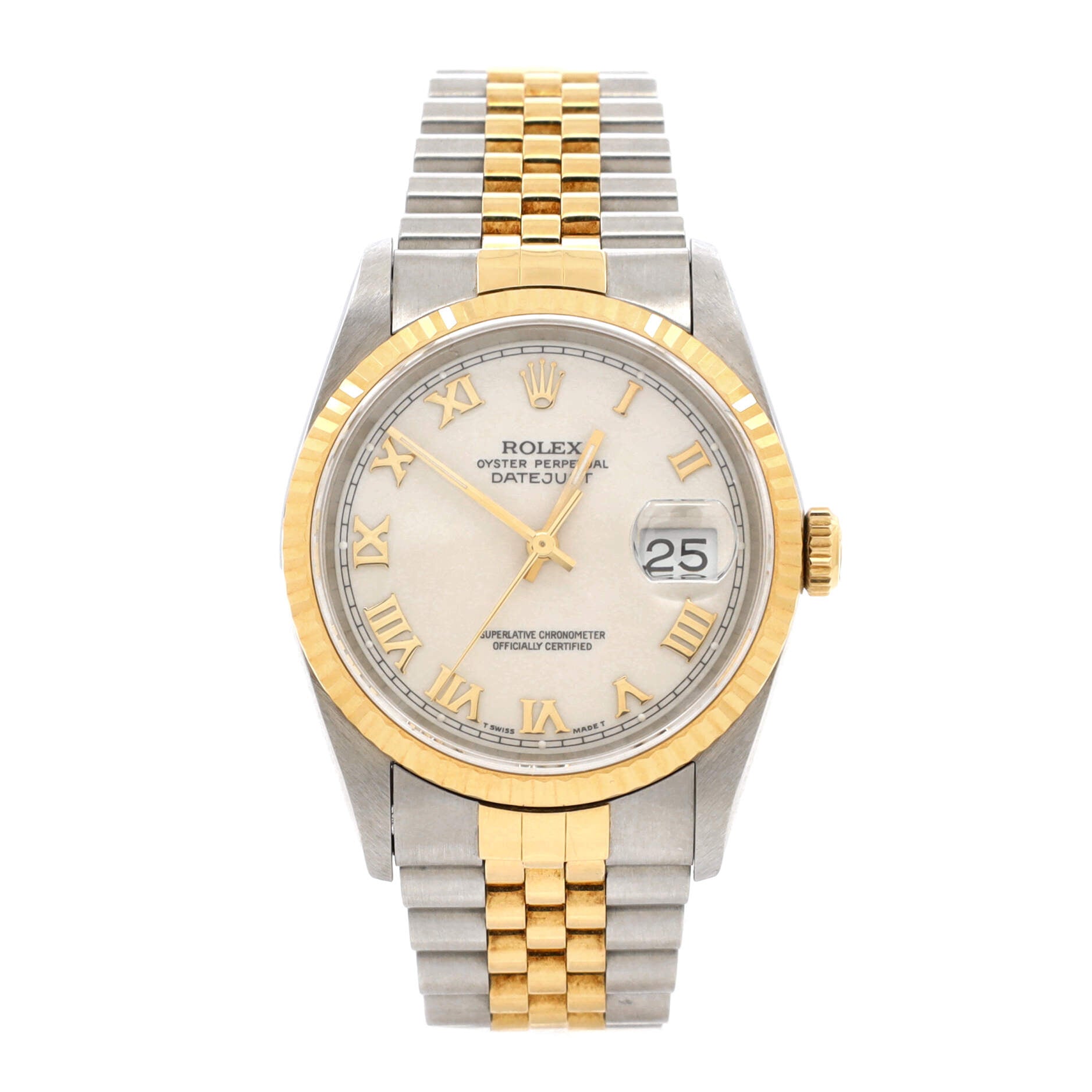 Oyster Perpetual Datejust Automatic Watch Stainless Steel and Yellow Gold 36