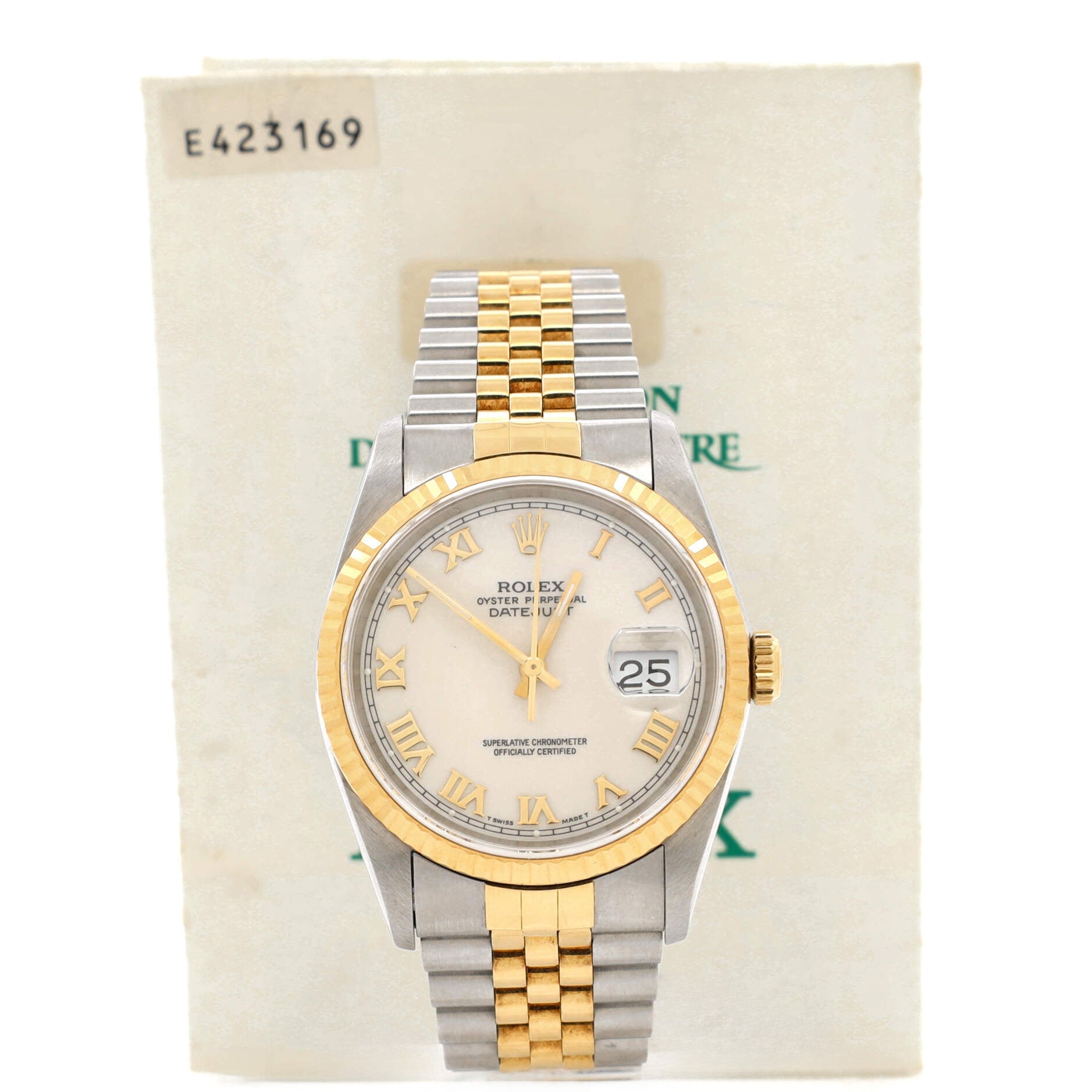 Oyster Perpetual Datejust Automatic Watch Stainless Steel and Yellow Gold 36