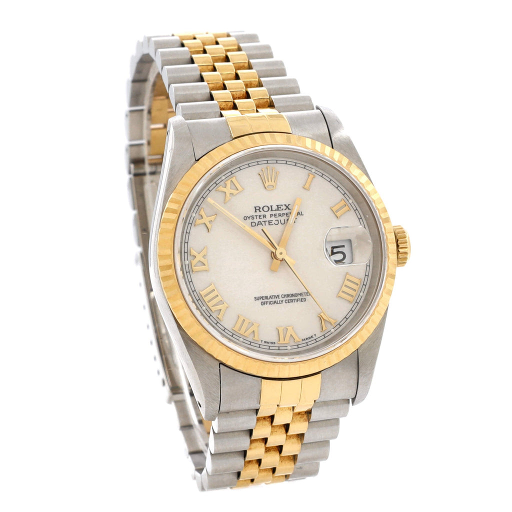 Oyster Perpetual Datejust Automatic Watch Stainless Steel and Yellow Gold 36