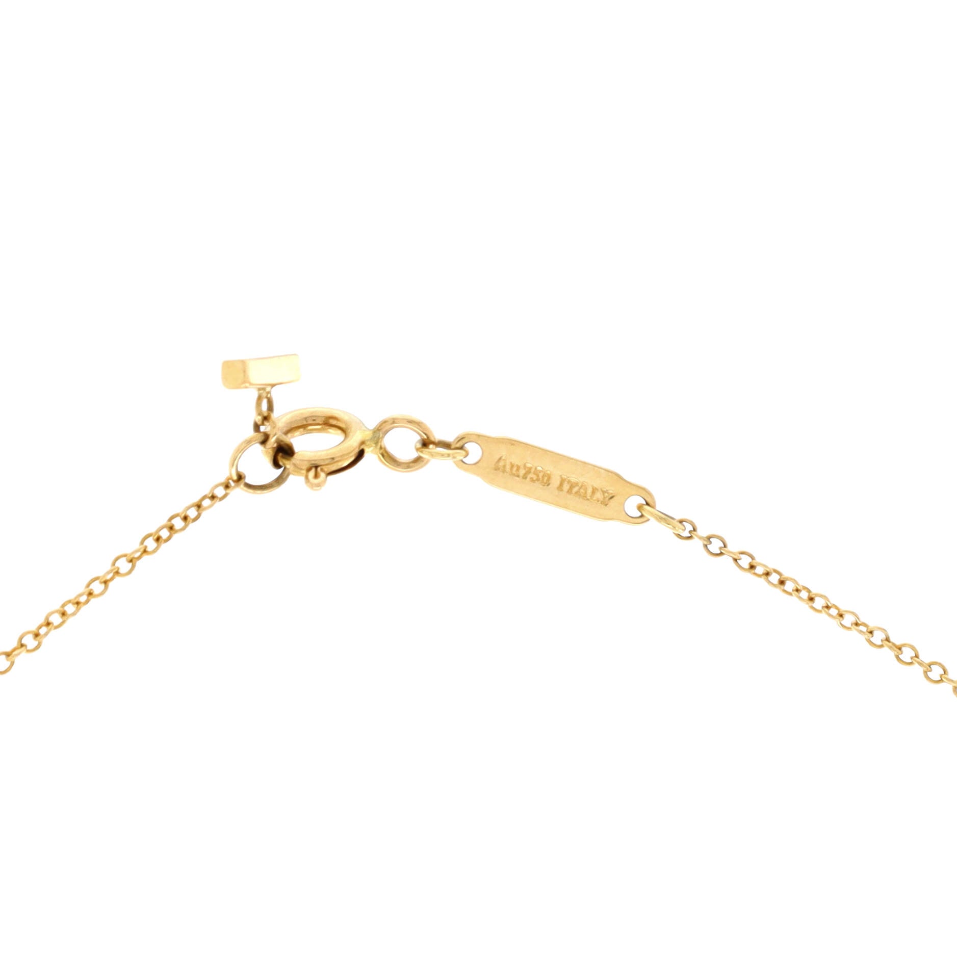 T Smile Pendant Necklace 18K Yellow Gold Mini