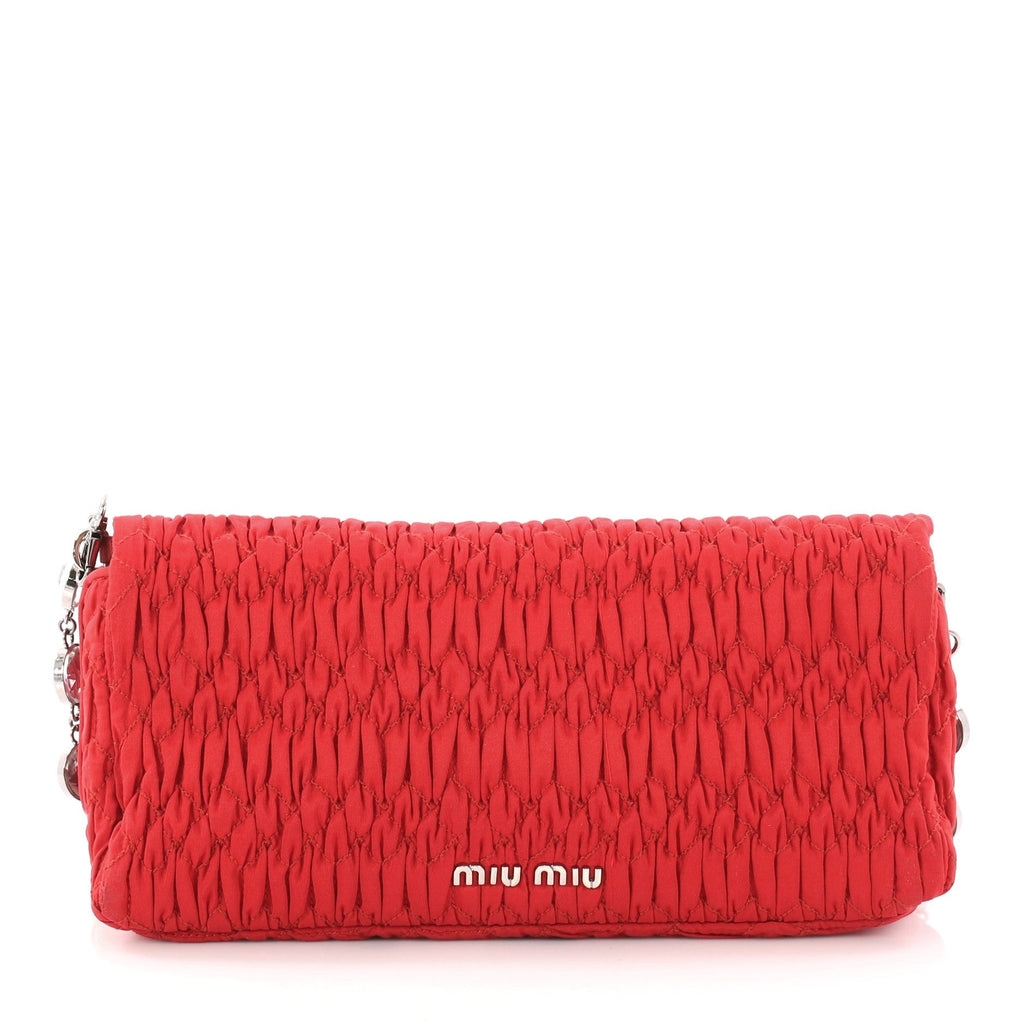 Crystal Clutch Matelasse Fabric Medium