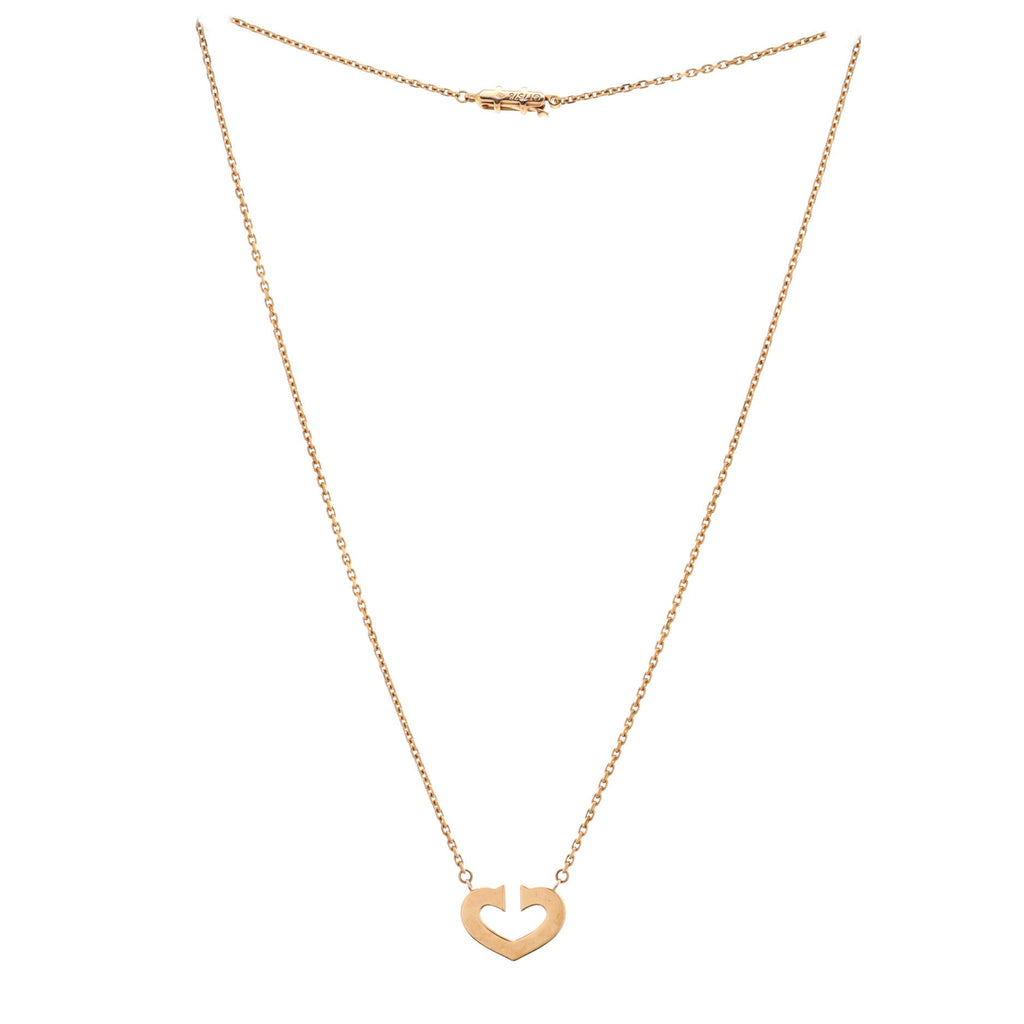 C Heart de Cartier Pendant Necklace 18K Rose Gold
